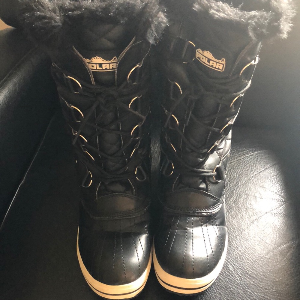 Black Size 9 Polar Snow Boots